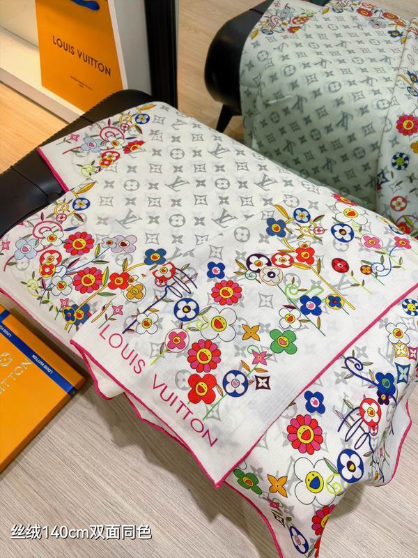LV scarf 140X140cm 70%羊绒30%真丝 E48 (21)