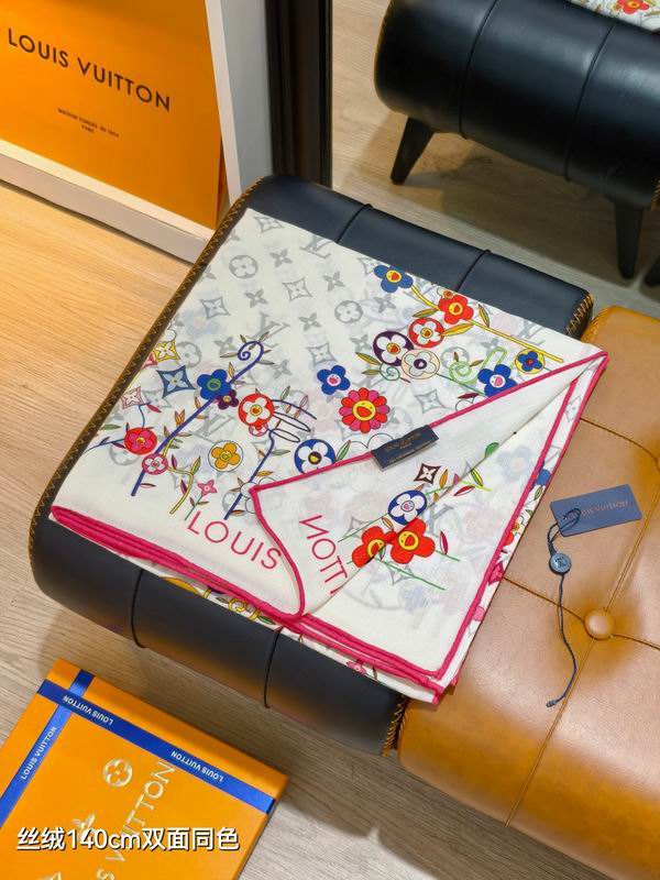 LV scarf 140X140cm 70%羊绒30%真丝 E48 (23)