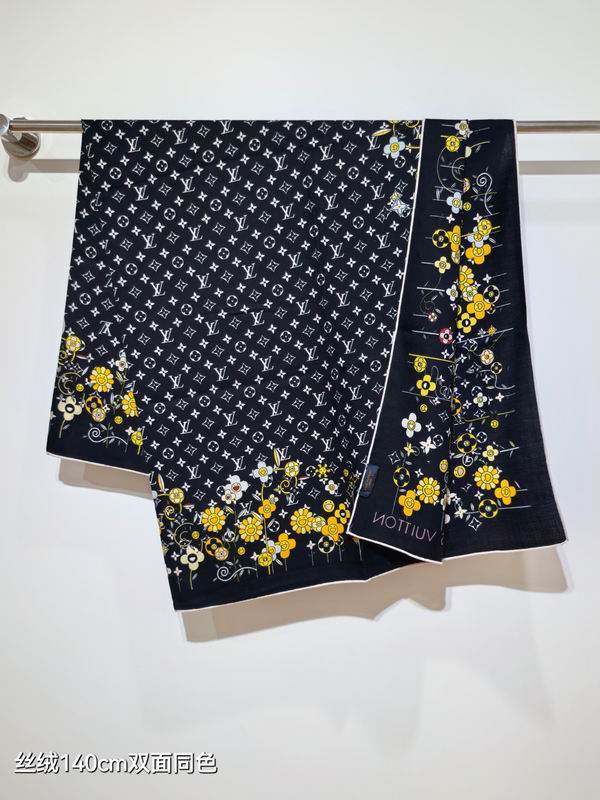LV scarf 140X140cm 70%羊绒30%真丝 E48 (3)