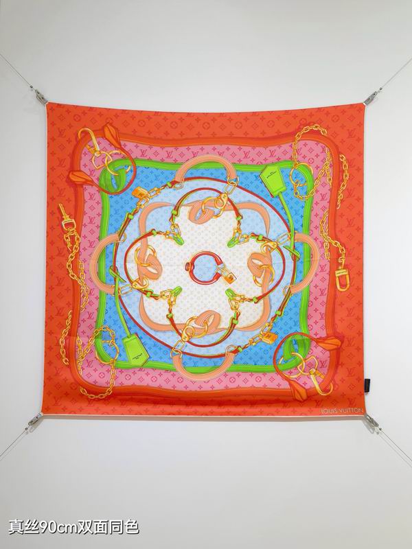 LV silk Scarf 90X90cm E18 (17)
