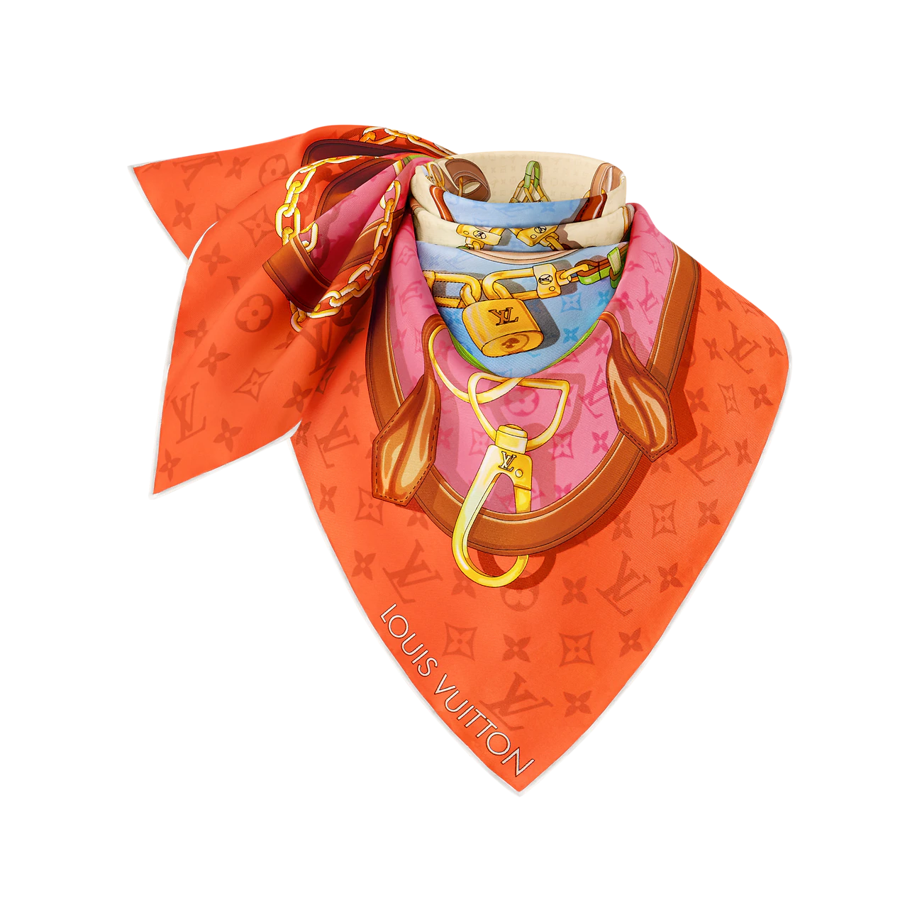 LV silk Scarf 90X90cm E18 (18)