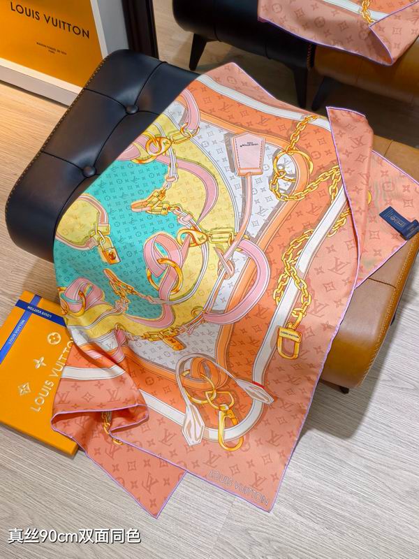 LV silk Scarf 90X90cm E18 (6)
