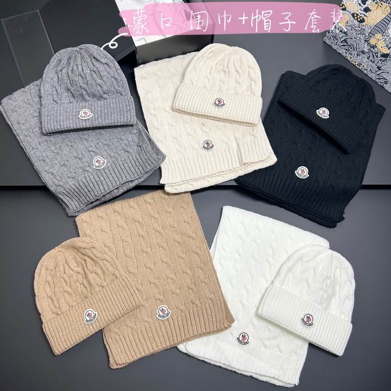 Moncler scarf hat dx (131)