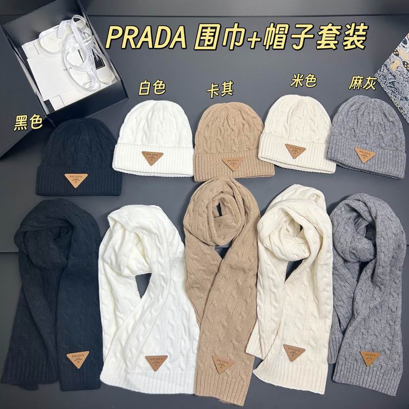 Prada scarf hat dx (122)