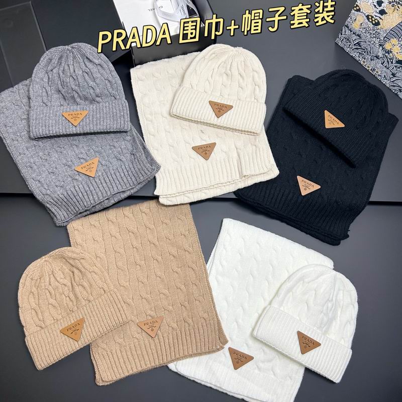 Prada scarf hat dx (123)