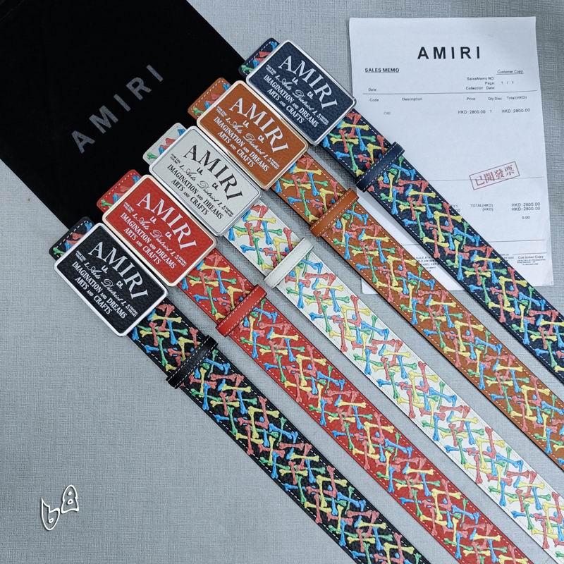 Amiri belt 38mmX90-125cm lb (64)