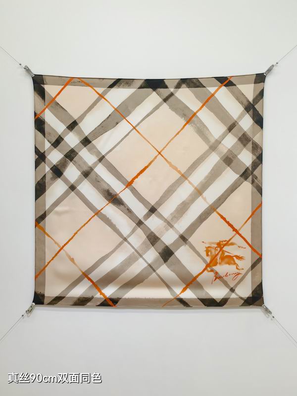 Burberry silk scarf 90X90cm E12 (3)