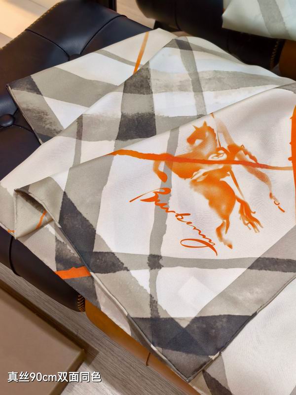 Burberry silk scarf 90X90cm E12 (6)