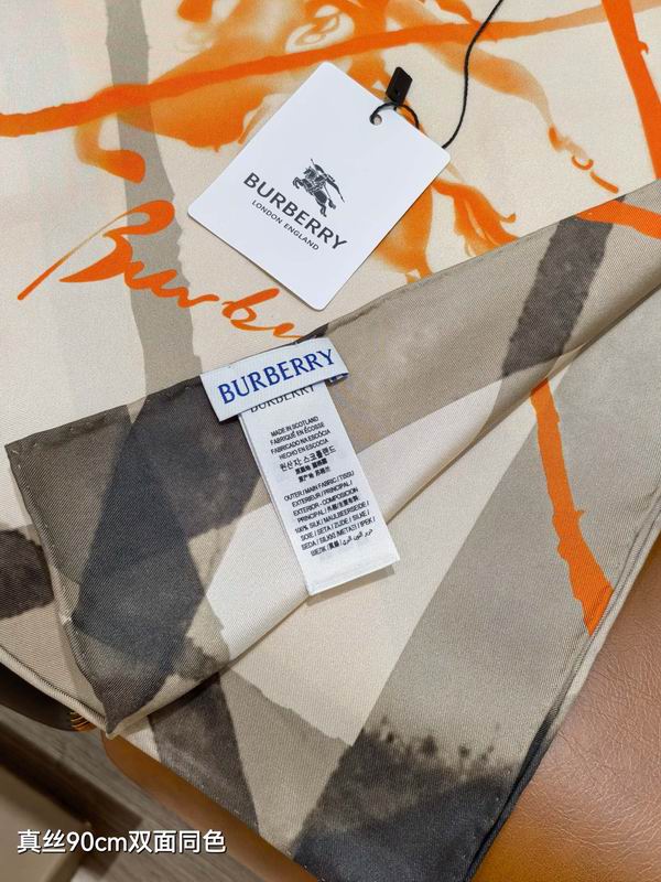 Burberry silk scarf 90X90cm E12 (7)