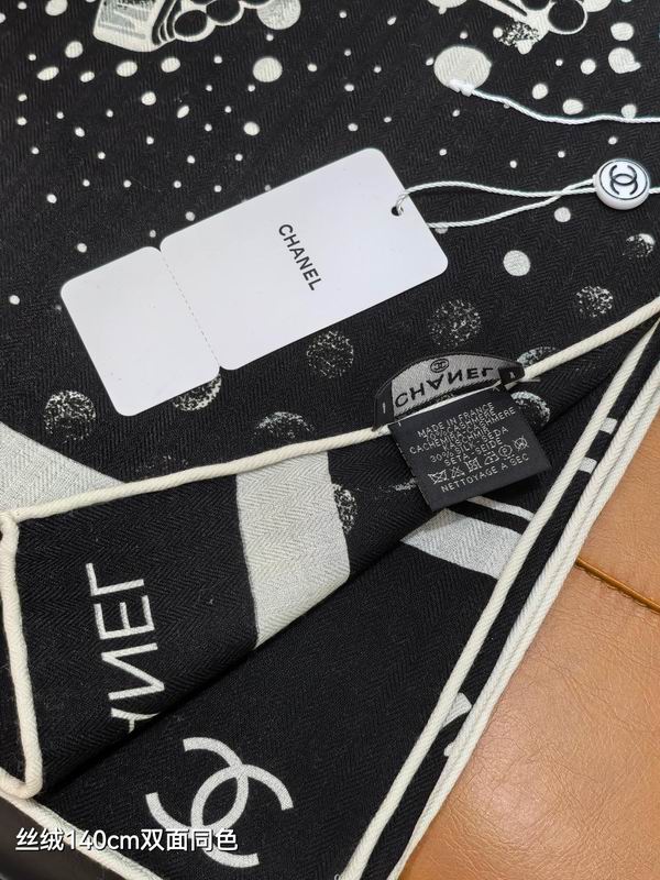 Chanel  Scarf 140X140cm 70%羊绒30%真丝 E04 (13)