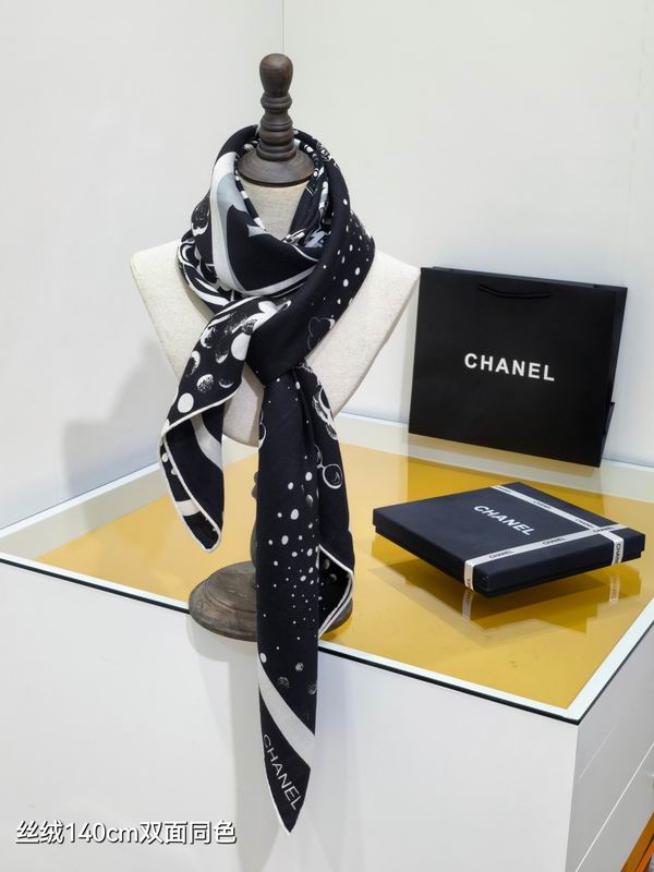 Chanel  Scarf 140X140cm 70%羊绒30%真丝 E04 (15)