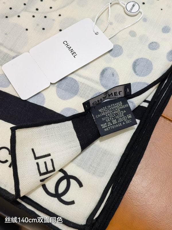 Chanel  Scarf 140X140cm 70%羊绒30%真丝 E04 (5)