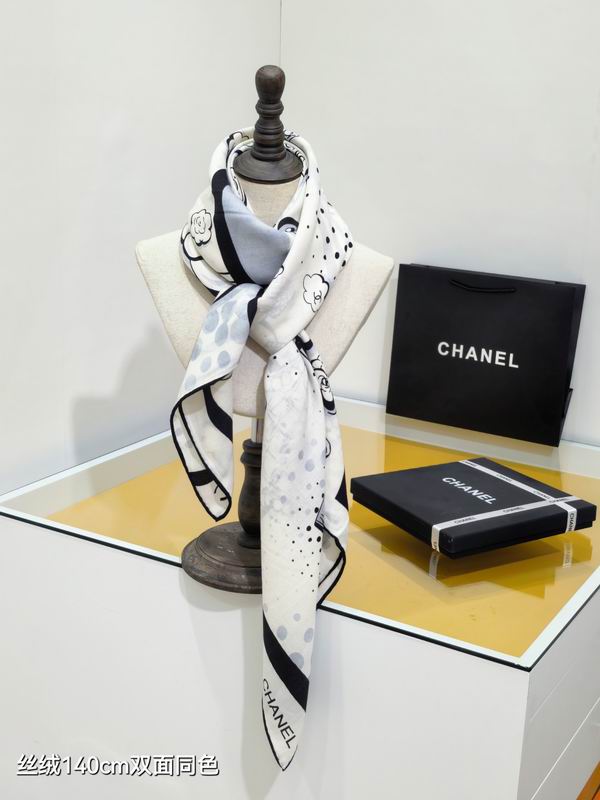 Chanel  Scarf 140X140cm 70%羊绒30%真丝 E04 (7)