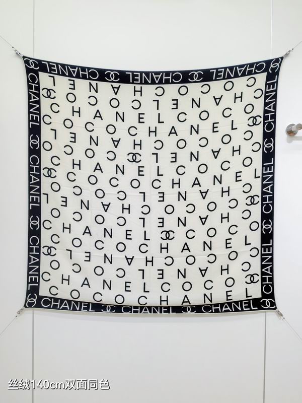 Chanel Scarf 140X140cm 70%羊绒30%真丝 E03 (1)