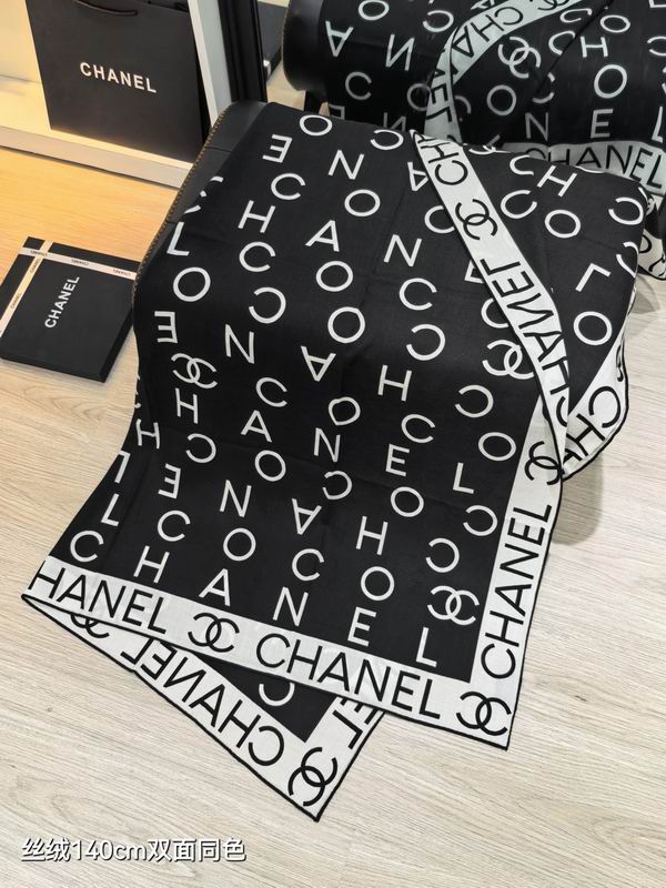 Chanel Scarf 140X140cm 70%羊绒30%真丝 E03 (11)
