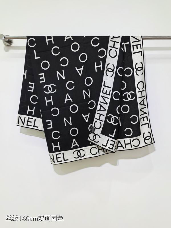 Chanel Scarf 140X140cm 70%羊绒30%真丝 E03 (14)