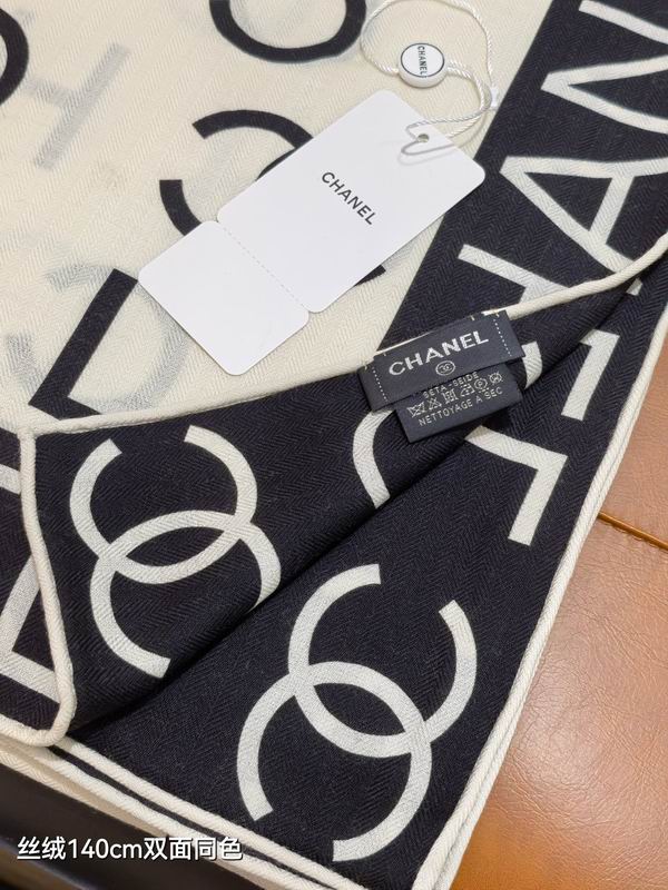 Chanel Scarf 140X140cm 70%羊绒30%真丝 E03 (5)
