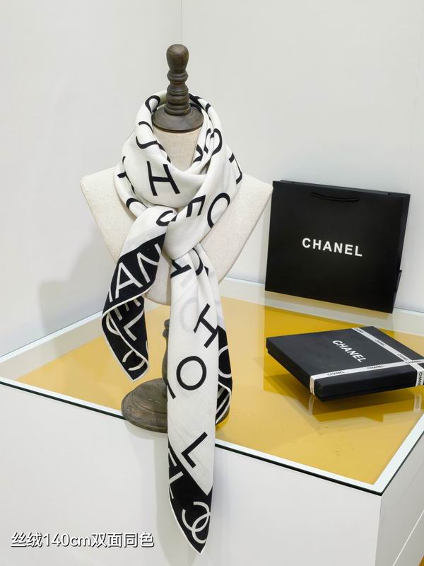 Chanel Scarf 140X140cm 70%羊绒30%真丝 E03 (7)