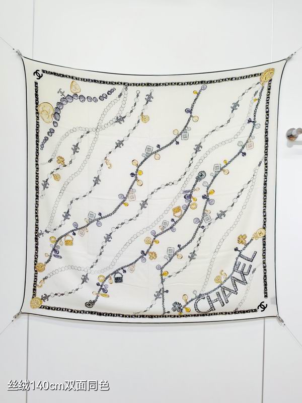 Chanel Scarf 140X140cm 70%羊绒30%真丝 E09 (17)
