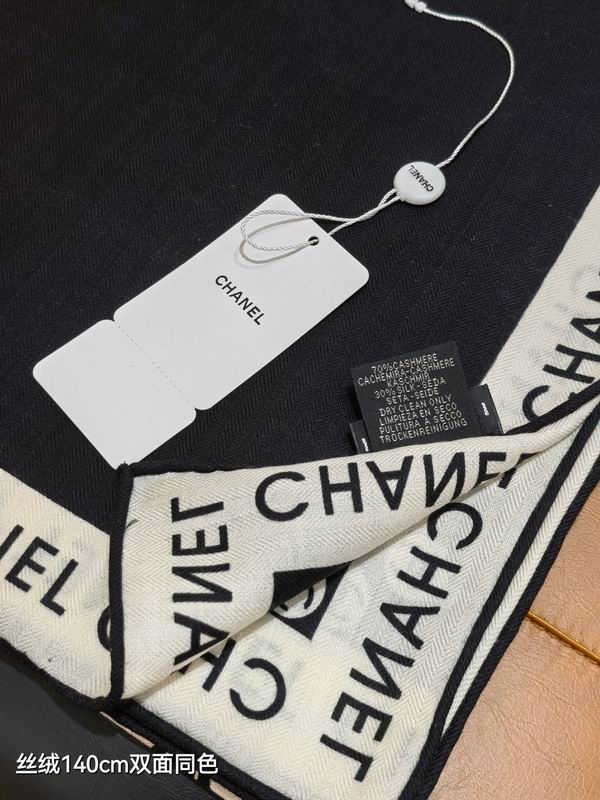 Chanel Scarf 140X140cm 70%羊绒30%真丝 E18 (5)