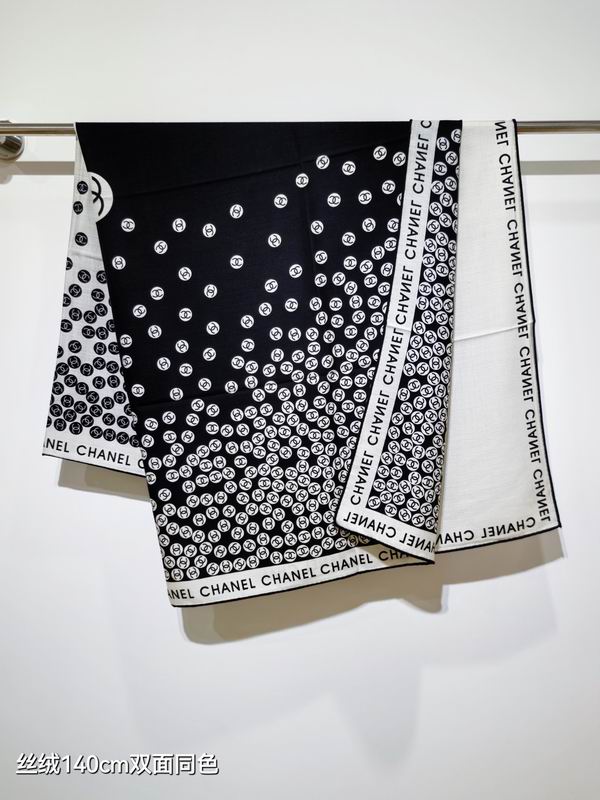 Chanel Scarf 140X140cm 70%羊绒30%真丝 E18 (6)