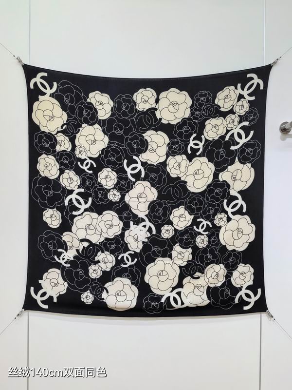 Chanel Scarf 140X140cm 70%羊绒30%真丝 E20 (7)