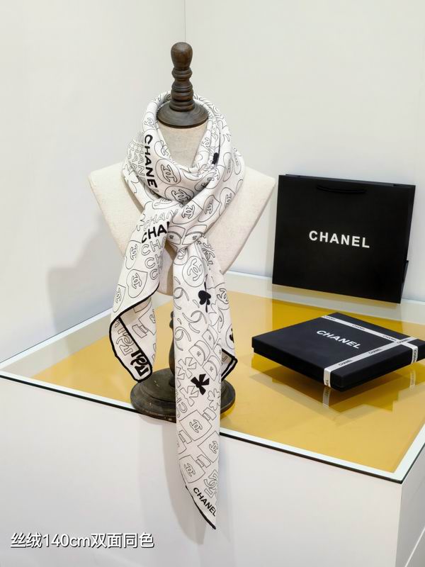 Chanel Scarf 140X140cm 70%羊绒30%真丝 E40 (15)