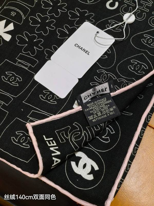 Chanel Scarf 140X140cm 70%羊绒30%真丝 E40 (5)