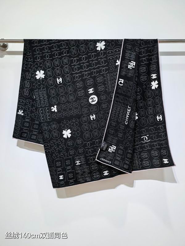 Chanel Scarf 140X140cm 70%羊绒30%真丝 E40 (6)