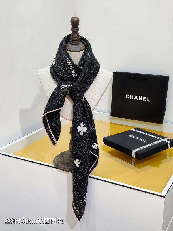 Chanel Scarf 140X140cm 70%羊绒30%真丝 E40 (7)