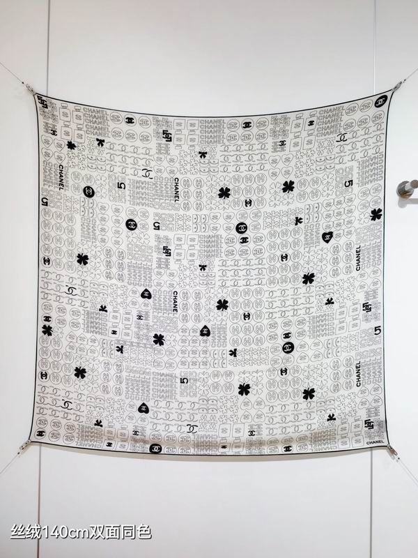 Chanel Scarf 140X140cm 70%羊绒30%真丝 E40 (9)
