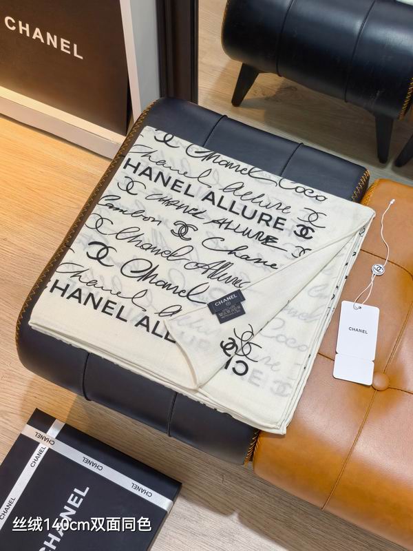 Chanel Scarf 140X140cm 70%羊绒30%真丝 E41 (10)