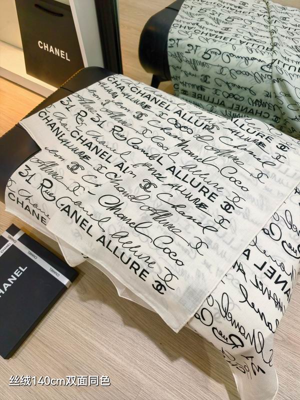 Chanel Scarf 140X140cm 70%羊绒30%真丝 E41 (12)