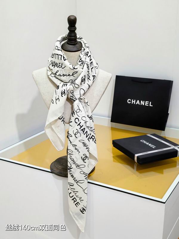 Chanel Scarf 140X140cm 70%羊绒30%真丝 E41 (15)