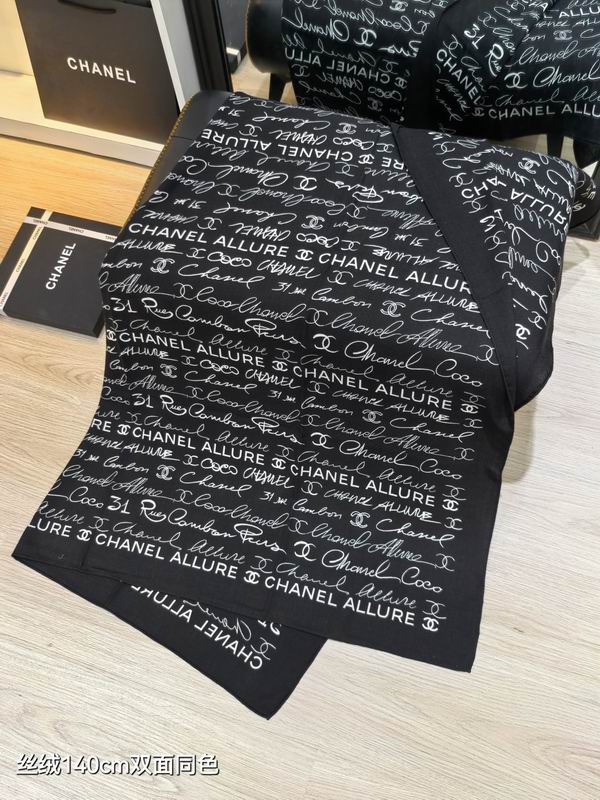 Chanel Scarf 140X140cm 70%羊绒30%真丝 E41 (3)