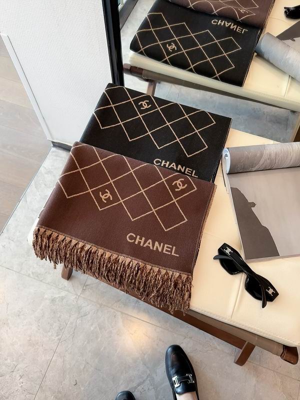 Chanel Scarf 195X70cm 95%绵羊毛5%聚酰胺 E34 (12)