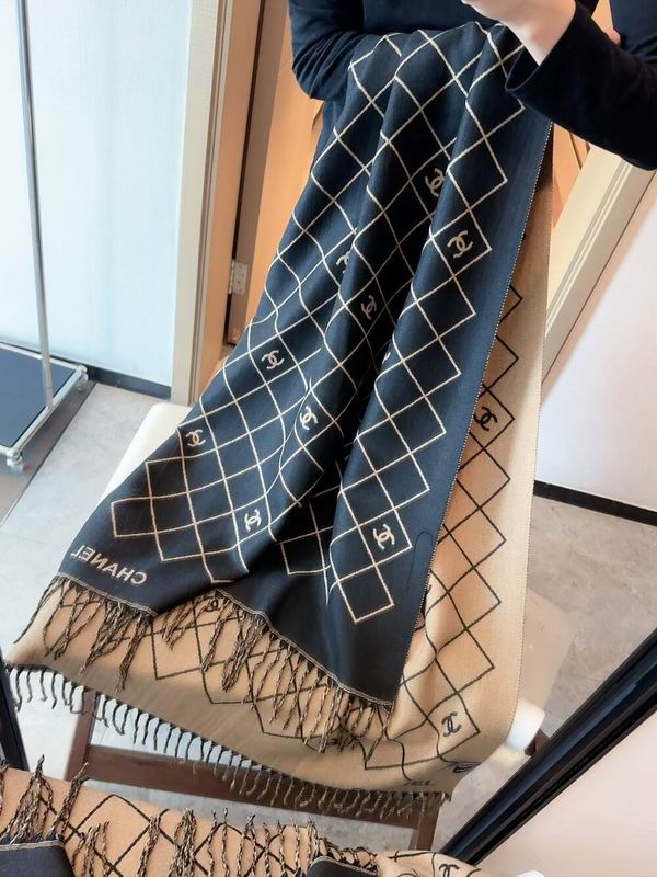 Chanel Scarf 195X70cm 95%绵羊毛5%聚酰胺 E34 (13)