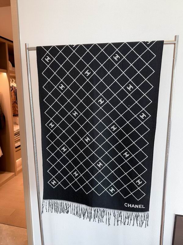 Chanel Scarf 195X70cm 95%绵羊毛5%聚酰胺 E34 (21)