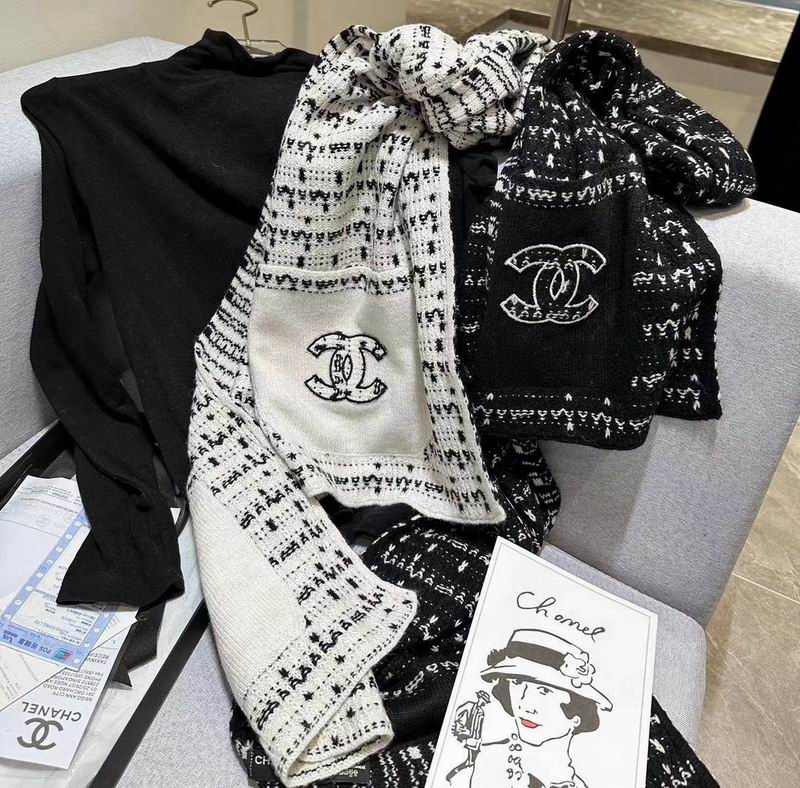 Chanel Scarf 30X180cm 100%羊绒 E13 (11)