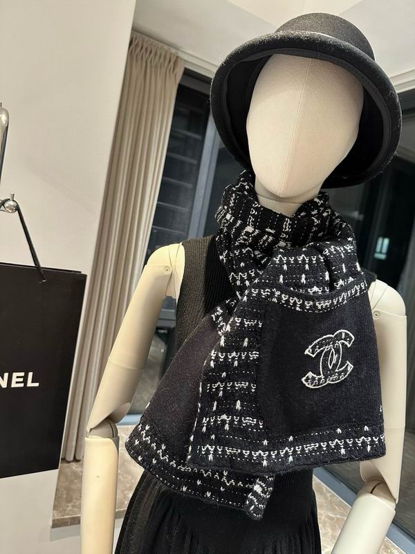 Chanel Scarf 30X180cm 100%羊绒 E13 (18)