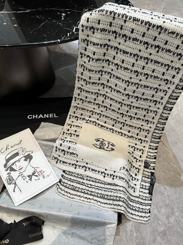 Chanel Scarf 30X180cm 100%羊绒 E13 (6)