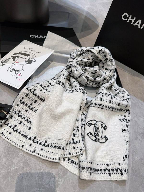 Chanel Scarf 30X180cm 100%羊绒 E13 (7)