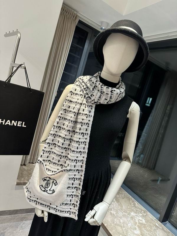 Chanel Scarf 30X180cm 100%羊绒 E13 (9)