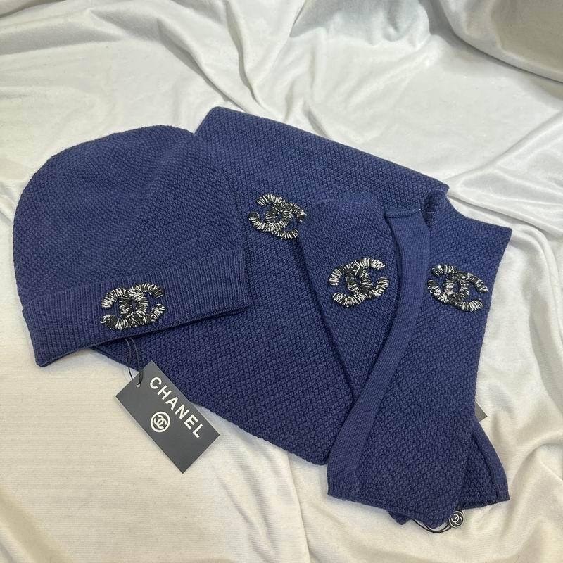 Chanel Scarf hat Gloves  (147)