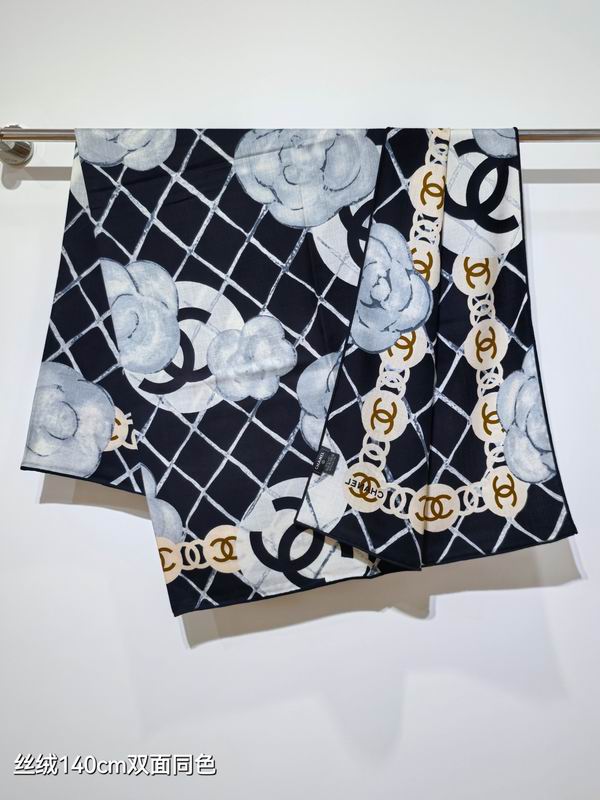 Chanel scarf 140X140cm 70%羊绒30%真丝 E27 (14)
