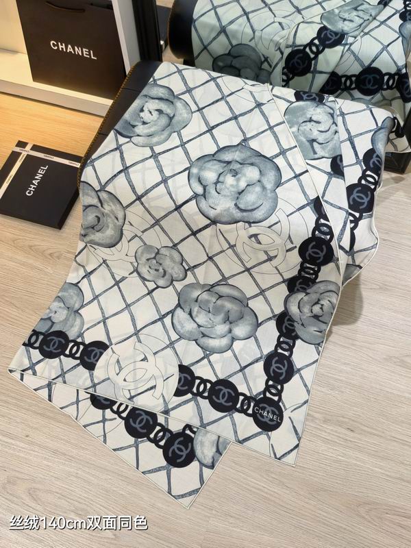 Chanel scarf 140X140cm 70%羊绒30%真丝 E27 (3)