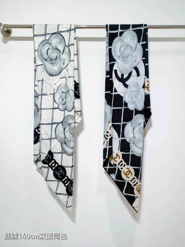 Chanel scarf 140X140cm 70%羊绒30%真丝 E27 (8)
