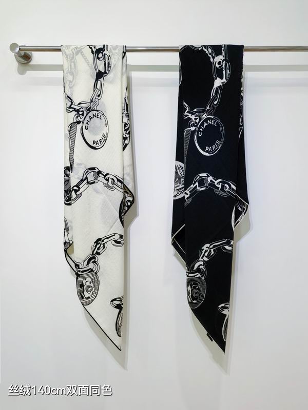 Chanel scarf 140X140cm 70%羊绒30%真丝 E43 (8)