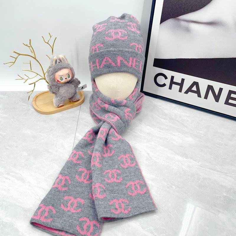 Chanel scarf hat dx (649)