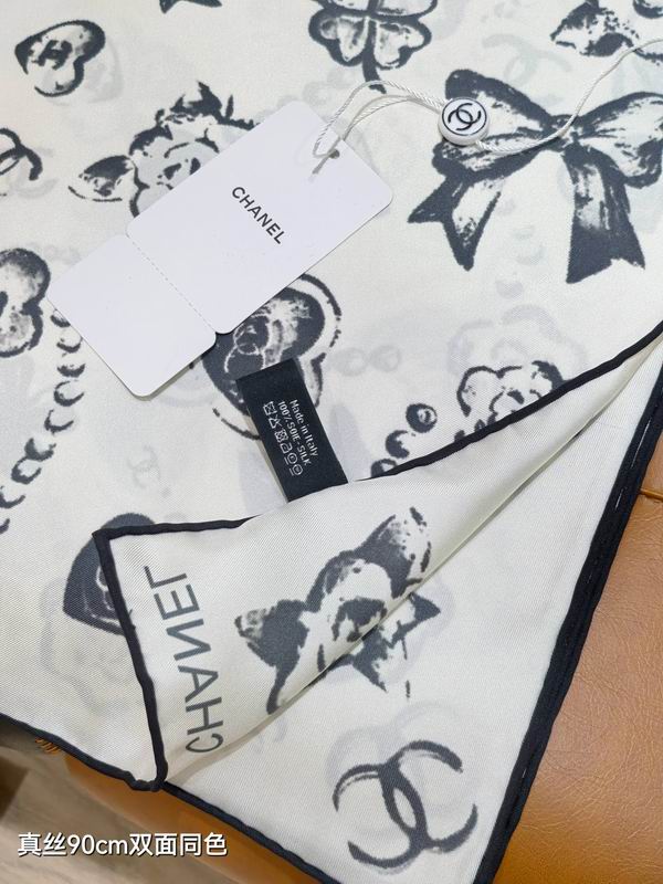 Chanel silk Scarf 90X90cm E04 (13)